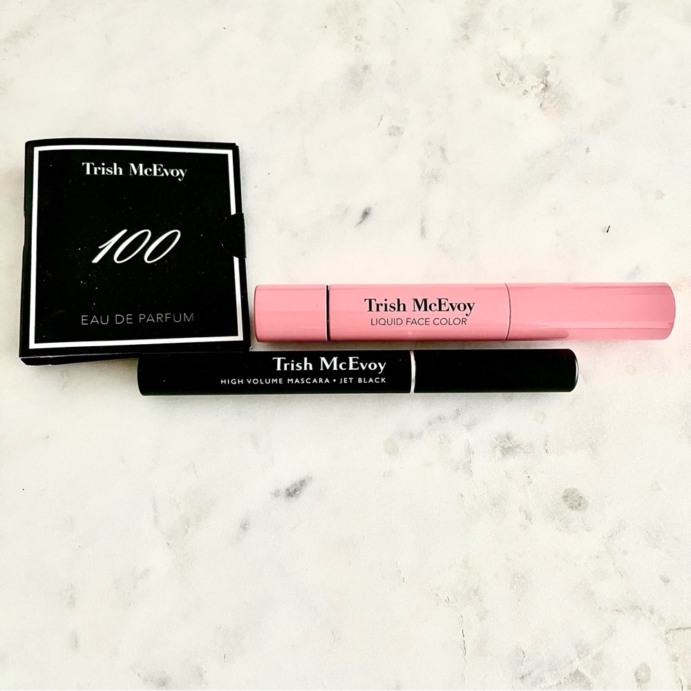 TRISH McEvoy face color and mascara